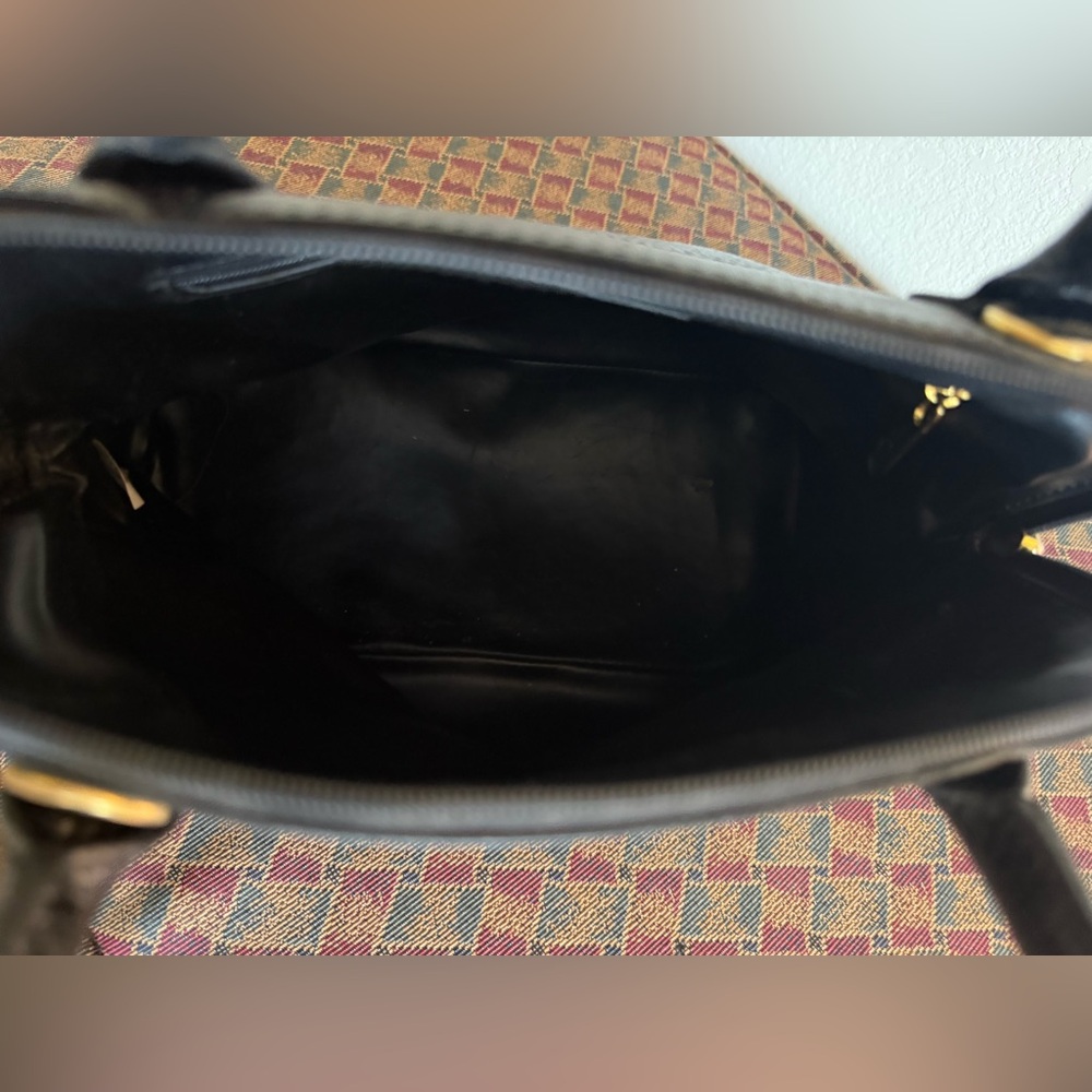 CAROLINA HERRERA Vintage Black Leather Satchel Handbag - Picture 8 of 9